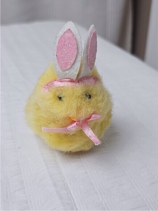 Other - Yellow Plush Small Pet Toy with Pink Bunny Ears